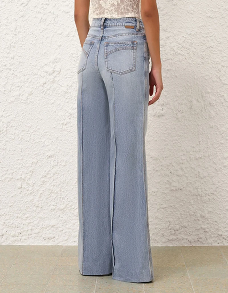 Wide-Flare-Leg Jeans Illuminate