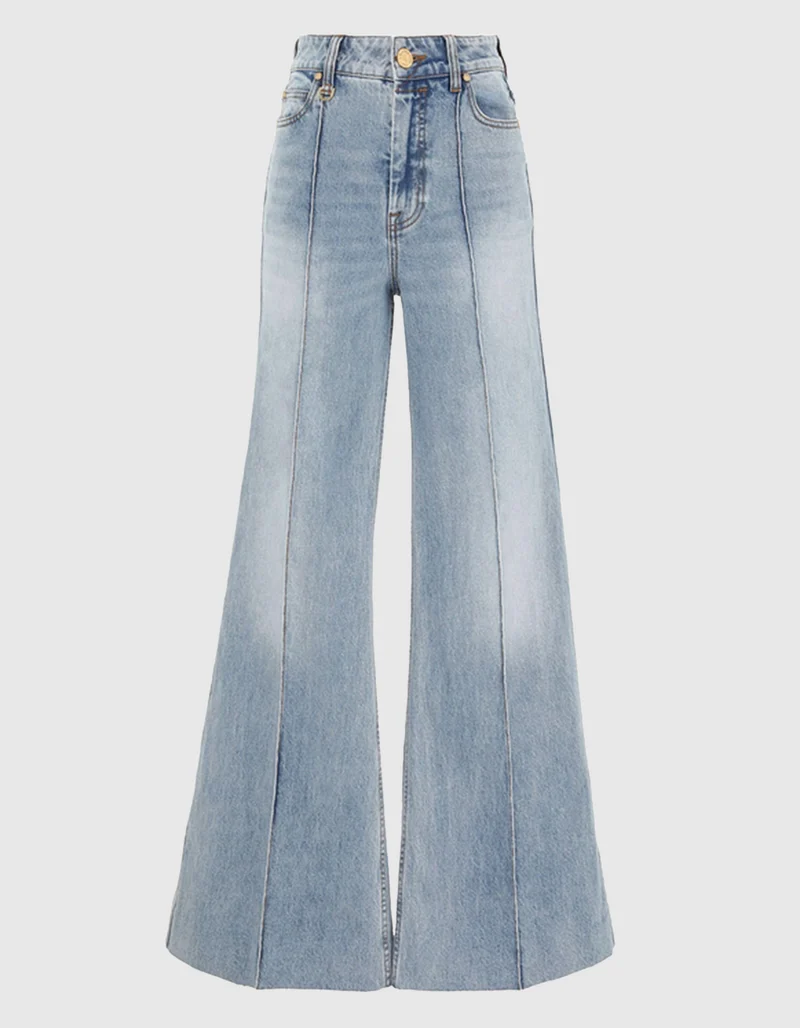 Wide-Flare-Leg Jeans Illuminate