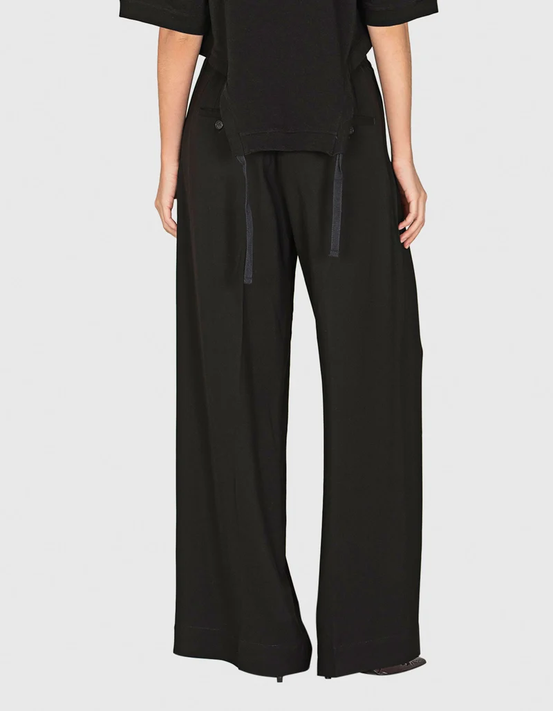 Wide-Leg Hose mit elastischem Bund