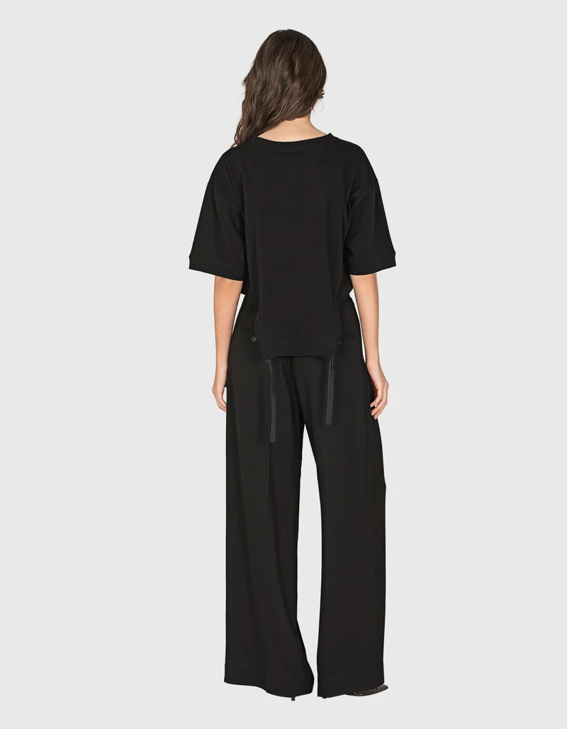 Wide-Leg Hose mit elastischem Bund