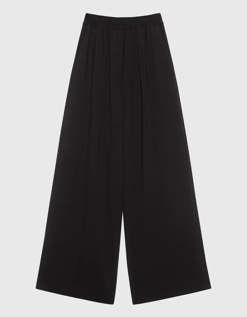 Wide-Leg Hose mit elastischem Bund