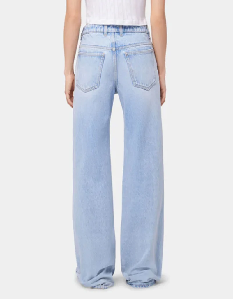 Wide-Leg Jeans mit Metall-Details