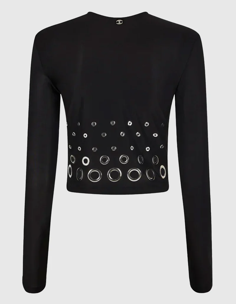 Longsleeve mit Metall-Ösen