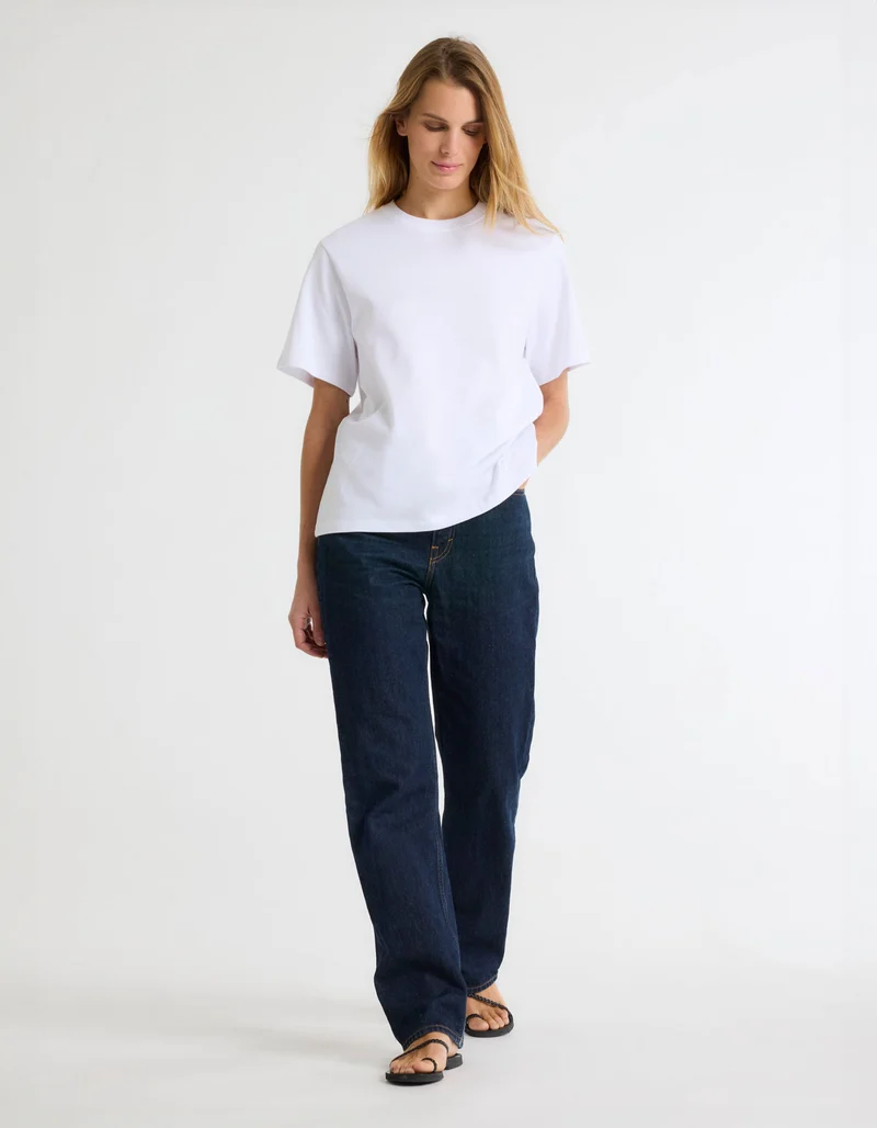 Heavy Cotton T-Shirt mit Rundhalsausschnitt