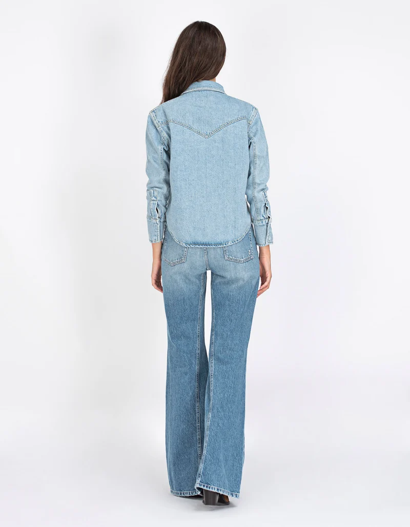 Flare-Leg Jeans Stella mit Ziernähten
