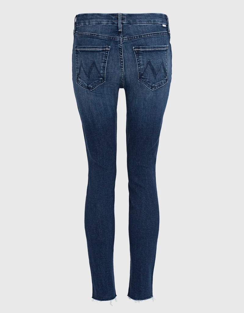 Cropped Skinny-Fit Jeans mit offenem Saum