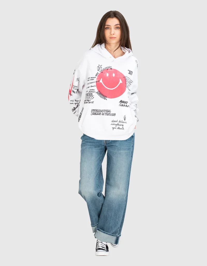 Washed-Out Wide-Leg Jeans