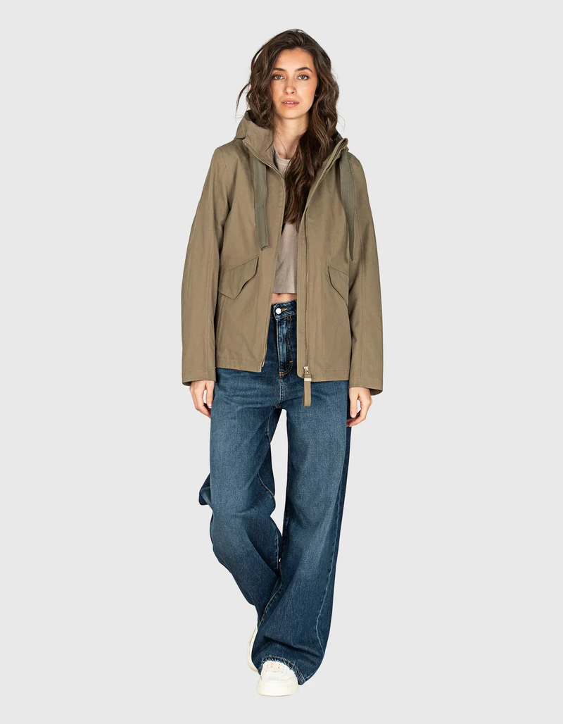 Jacke mit Leinenanteil
