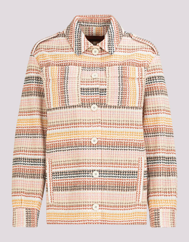 Gemusterte Jacke mit Brusttaschen