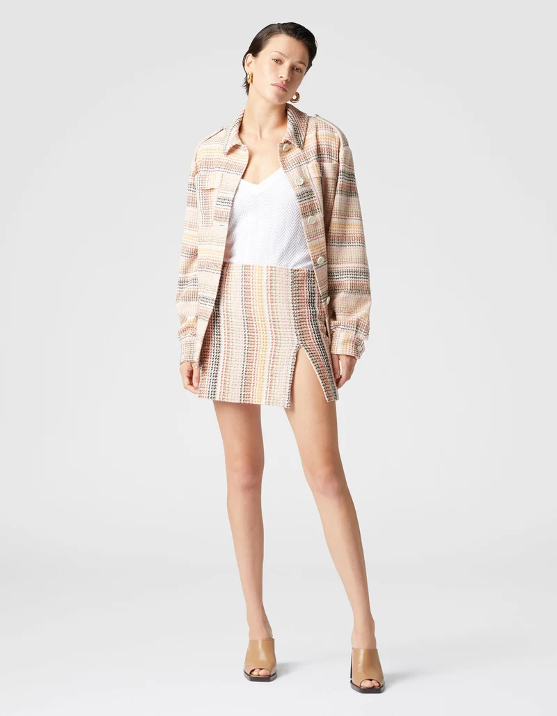 Gemusterte Jacke mit Brusttaschen
