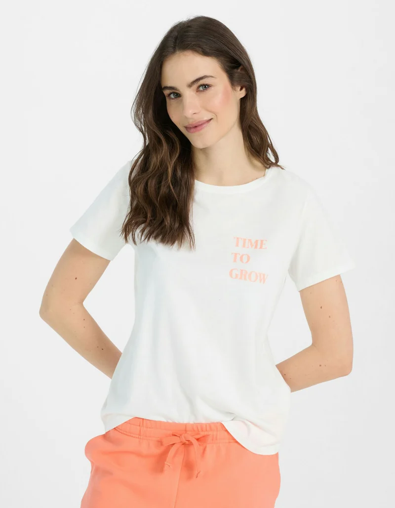 Loose Fit T-Shirt mit Wording