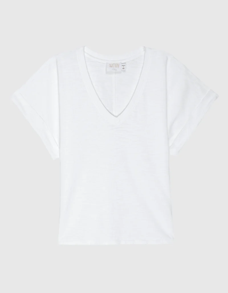 T-Shirt mit V-Ausschnitt