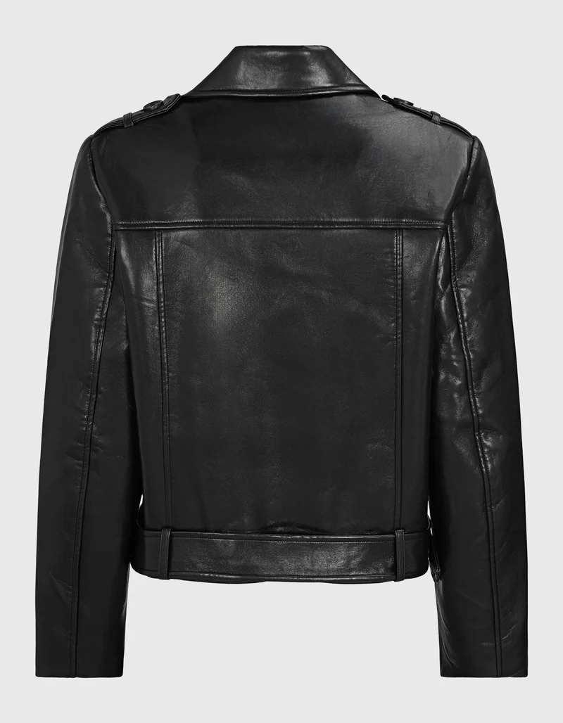 Doppelreihige Lederjacke Simone