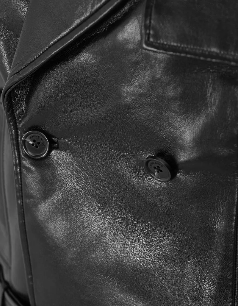 Doppelreihige Lederjacke Simone