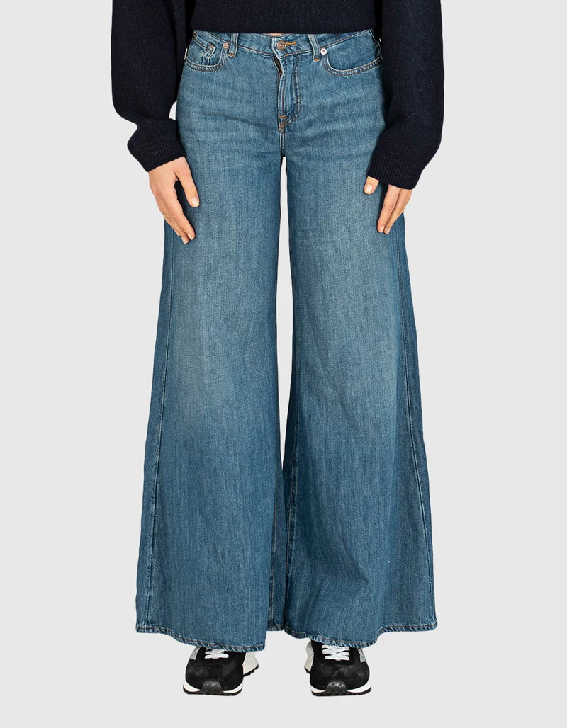 Wide-Leg Jeans Willow mit Leinen-Anteil