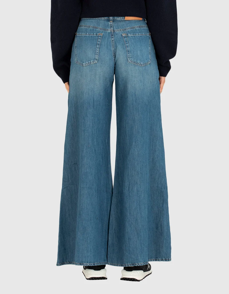 Wide-Leg Jeans Willow mit Leinen-Anteil