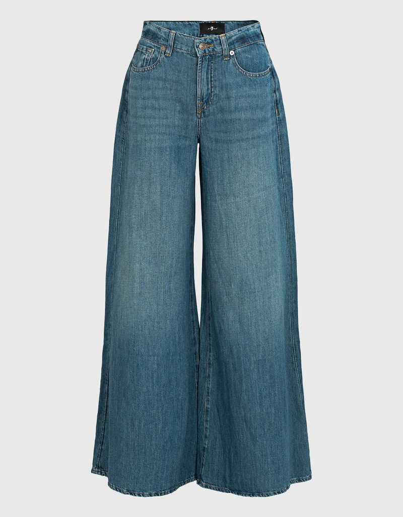 Wide-Leg Jeans Willow mit Leinen-Anteil
