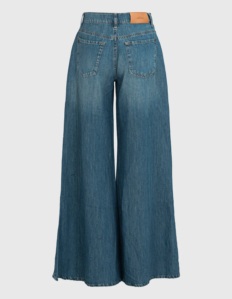 Wide-Leg Jeans Willow mit Leinen-Anteil