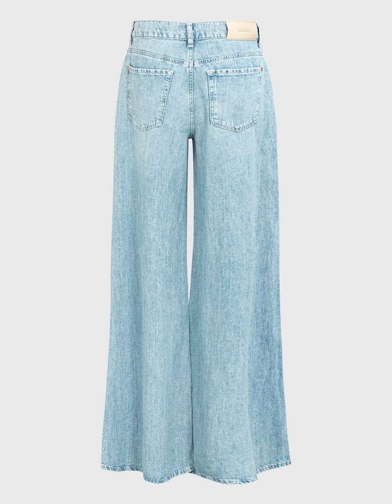 Wide-Leg Jeans Willow mit Leinen-Anteil
