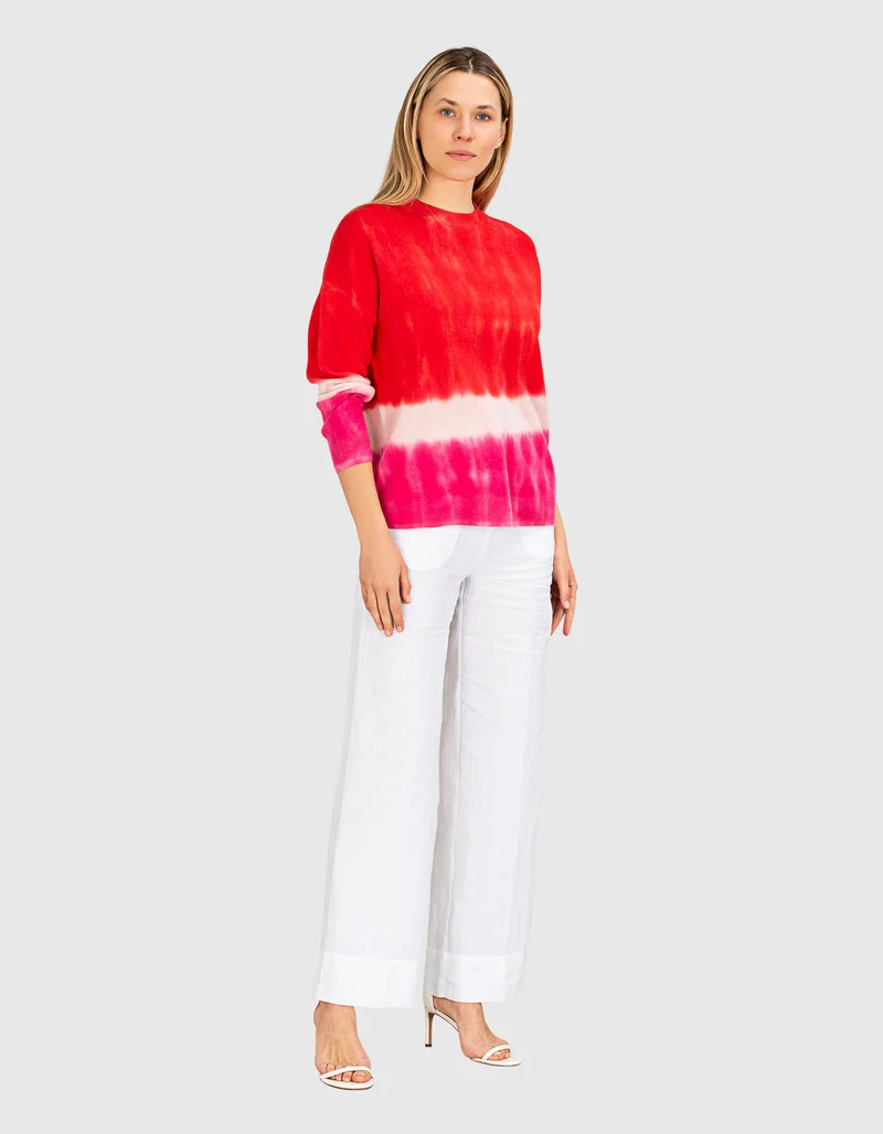 Oversize Batik-Kaschmir-Pullover