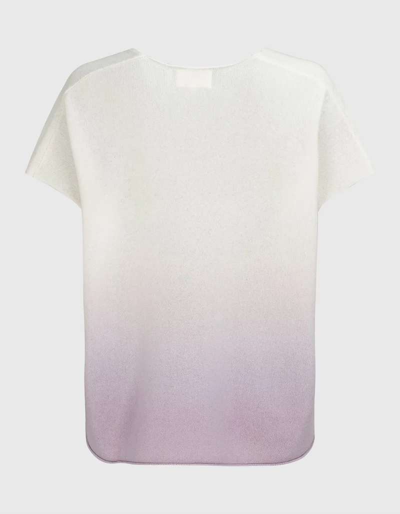 Oversize Kaschmir-Kurzarm-Shirt