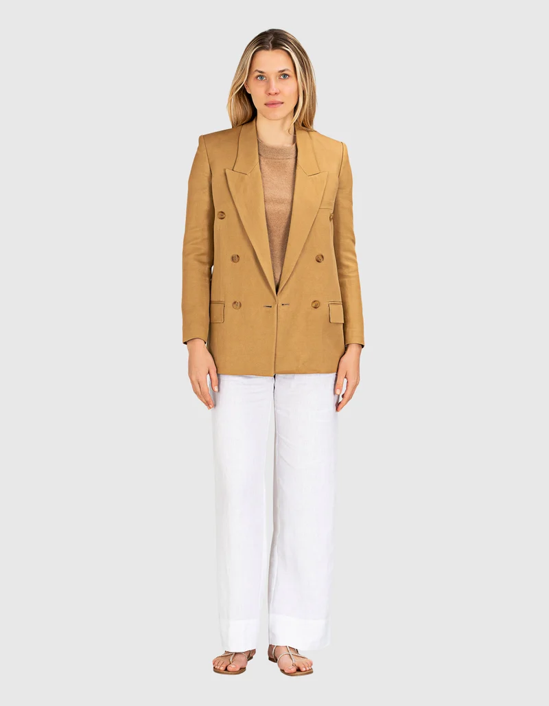 Blazer mit Leinenanteil