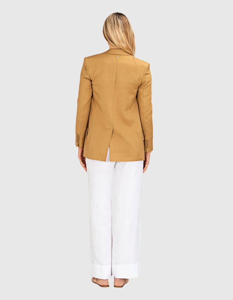 Blazer mit Leinenanteil