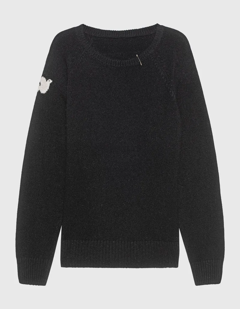 Kaschmir-Pullover mit Wording