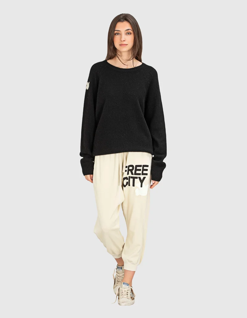 Kaschmir-Pullover mit Wording