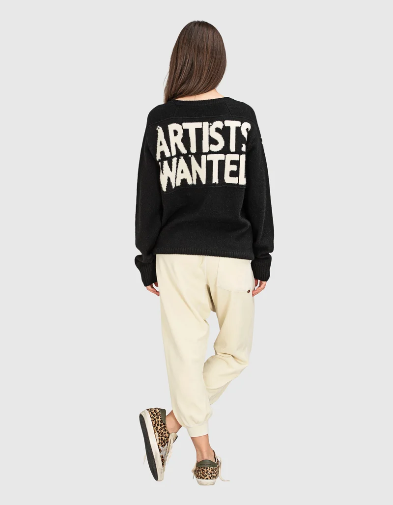 Kaschmir-Pullover mit Wording