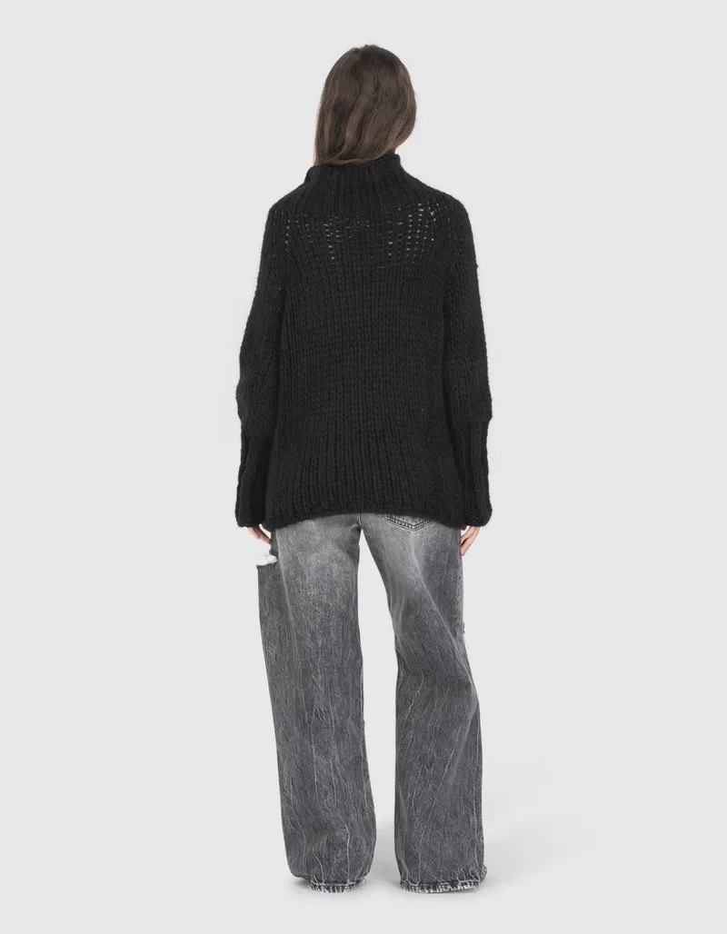 Oversize Grobstrick-Kaschmirpullover