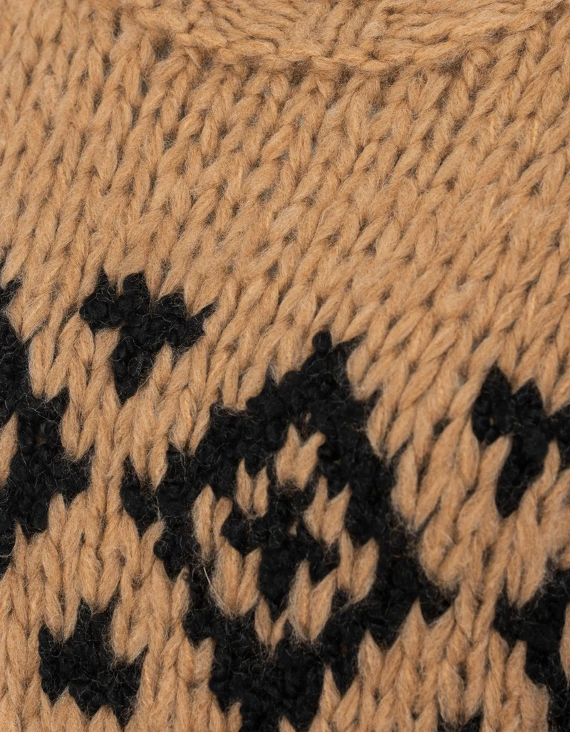 Gemusterter Oversize Kaschmirpullover