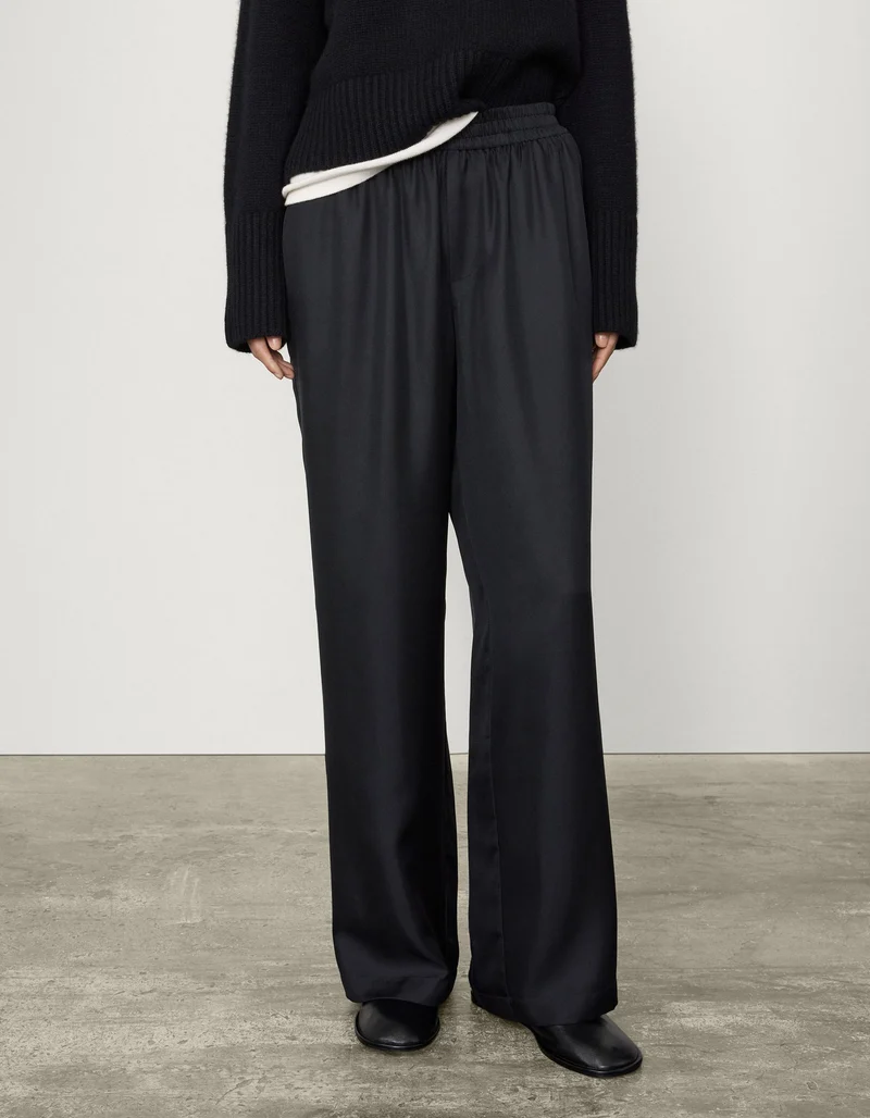 Wide-Leg Seiden-Hose