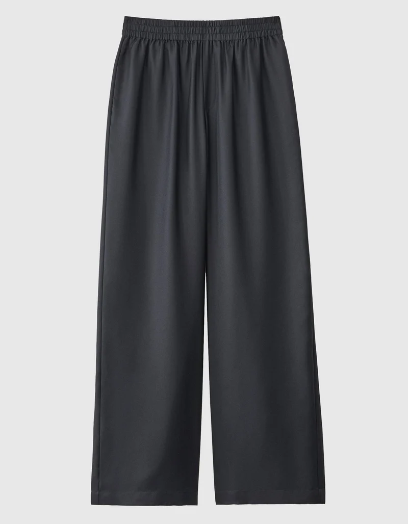 Wide-Leg Seiden-Hose
