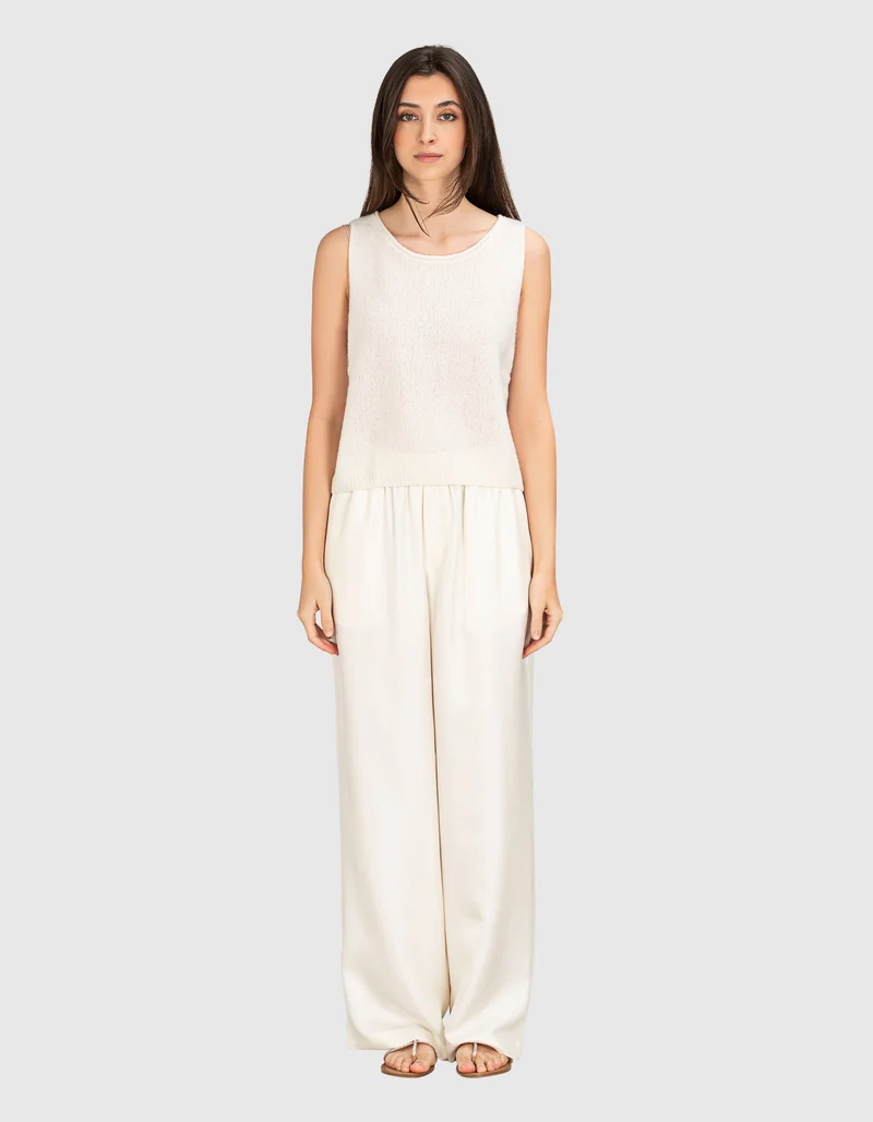 Wide-Leg Seiden-Hose