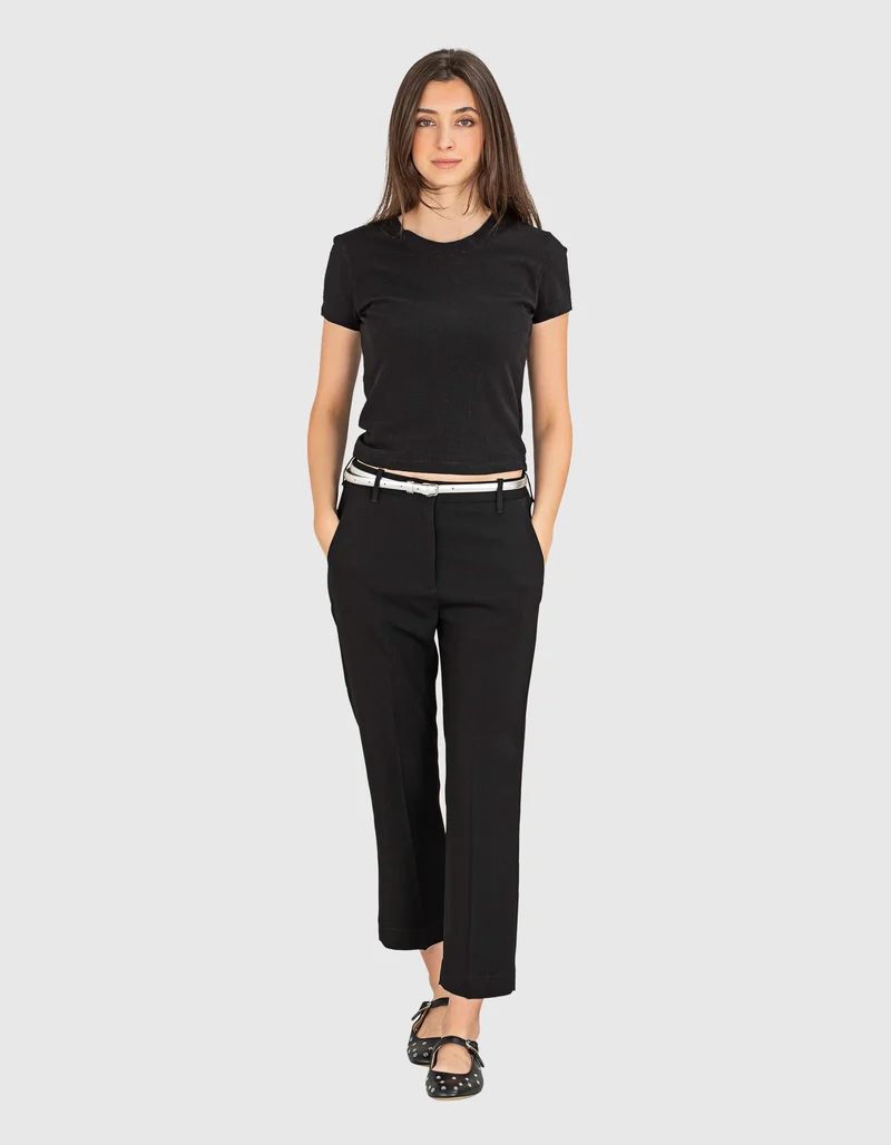 Cropped Bootcut-Hose