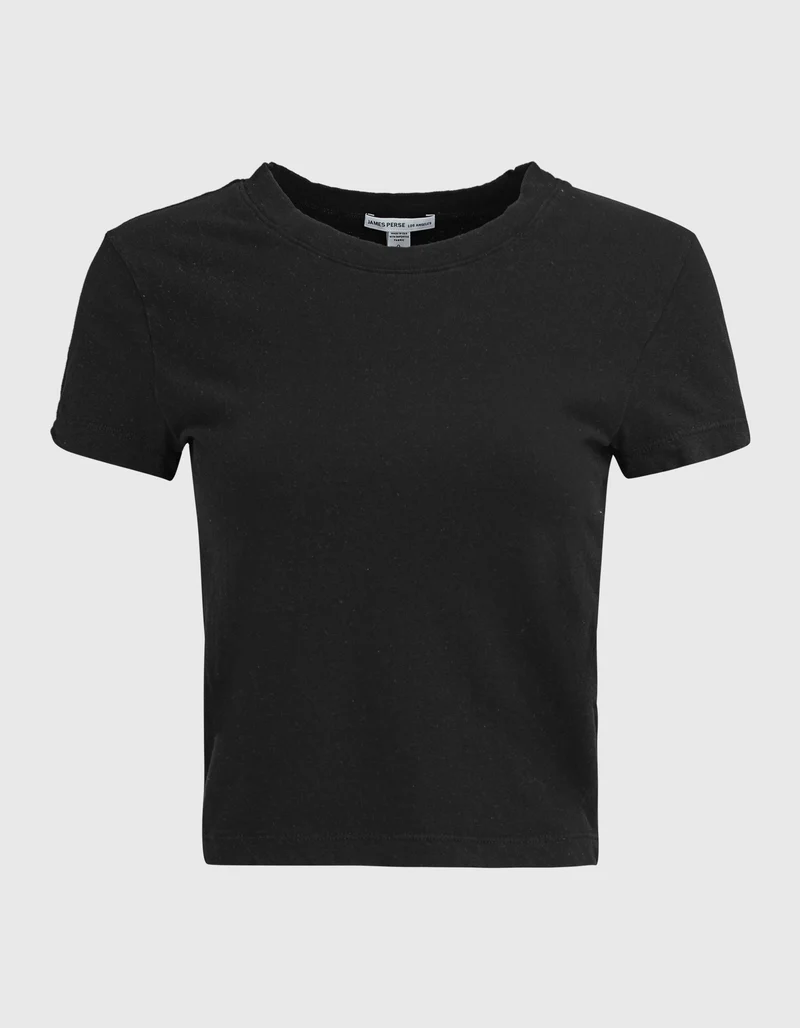 Cropped T-Shirt mit Rundhalsausschnitt