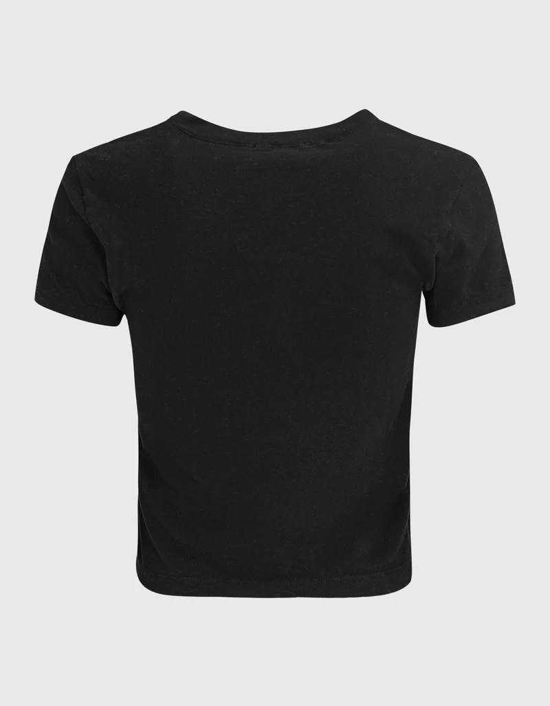 Cropped T-Shirt mit Rundhalsausschnitt