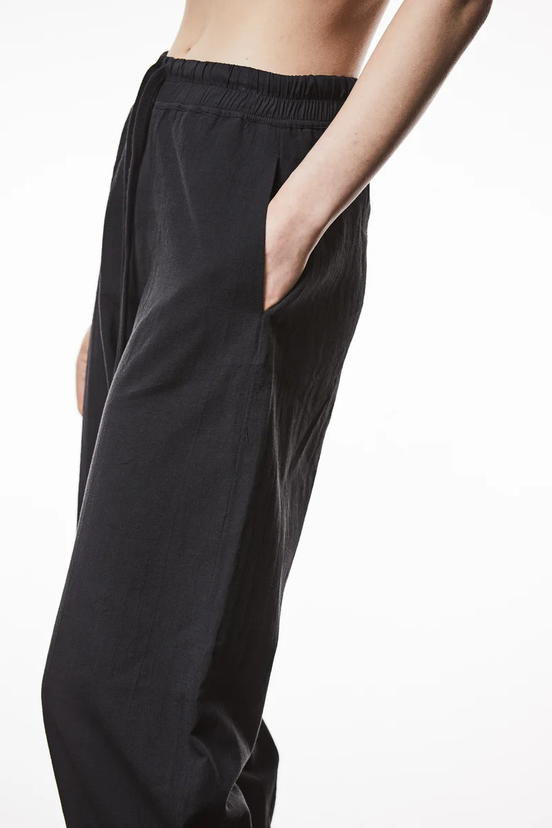 Barrel-Fit Leinen-Mix Hose