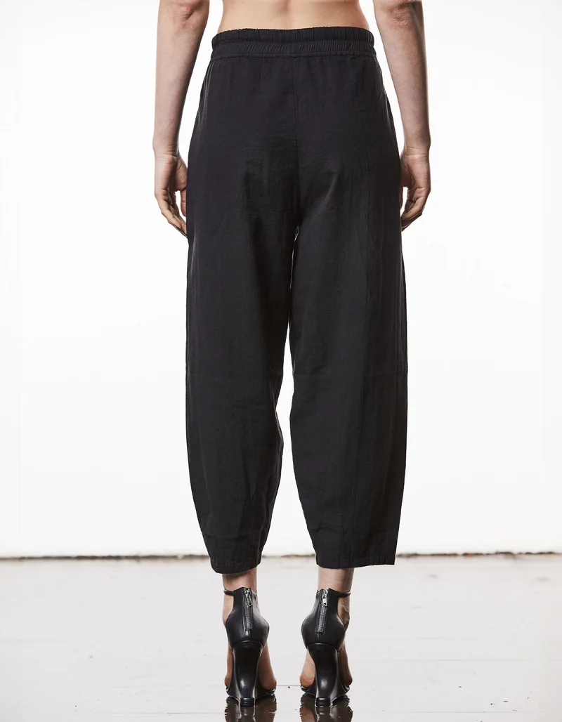 Barrel-Fit Leinen-Mix Hose
