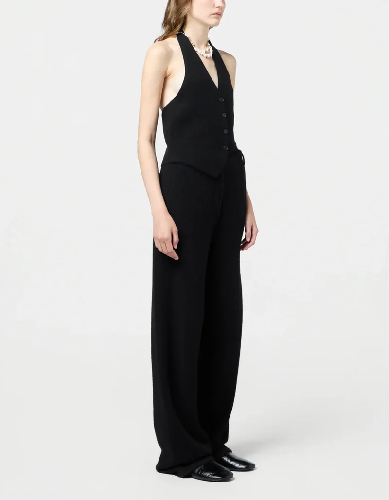 Wide-Leg Kaschmir-Mix Hose