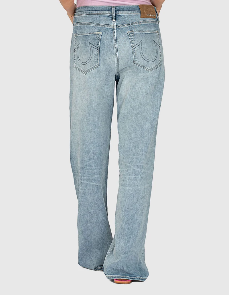 Washed-Out Wide-Leg Jeans