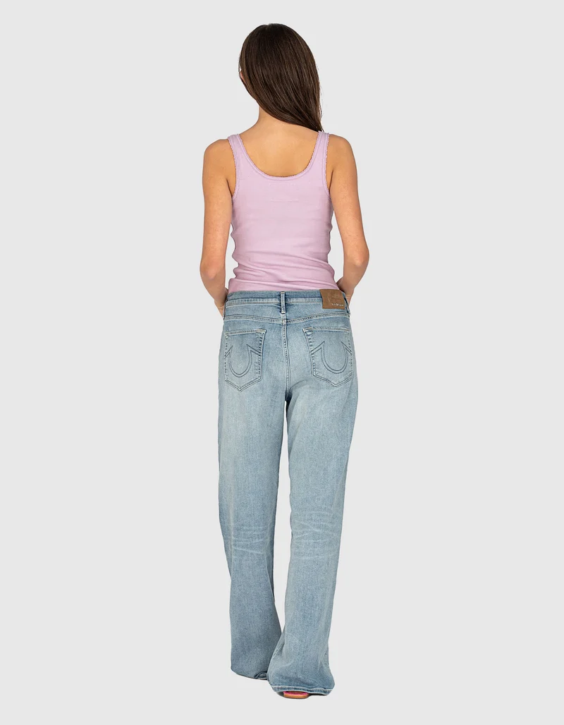 Washed-Out Wide-Leg Jeans