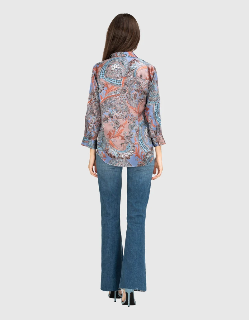 Washed-Out Flared-Leg Jeans