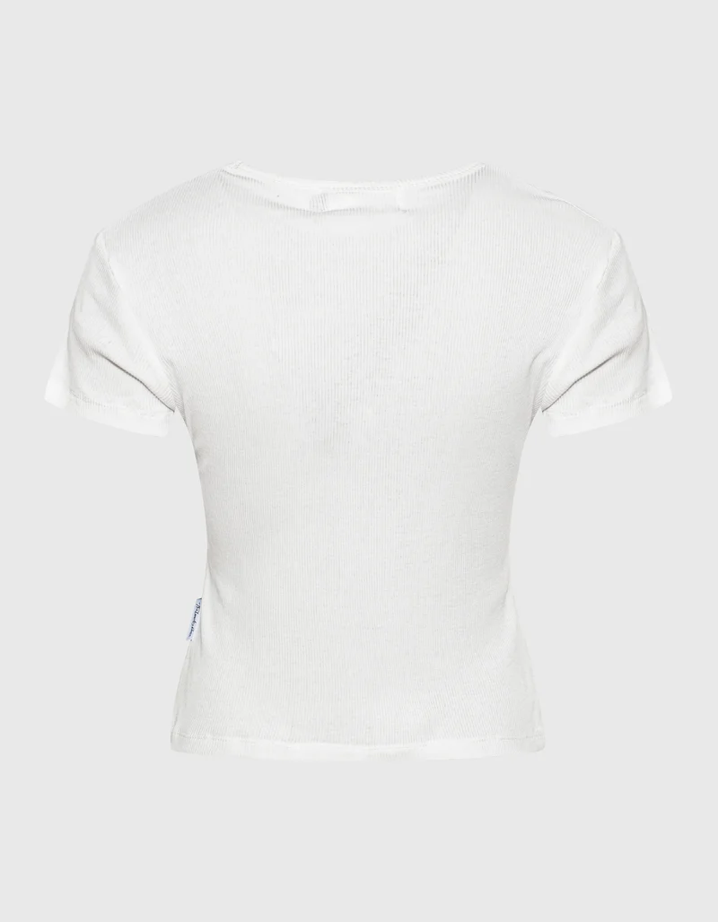 Bedrucktes T-Shirt in Ripp-Optik