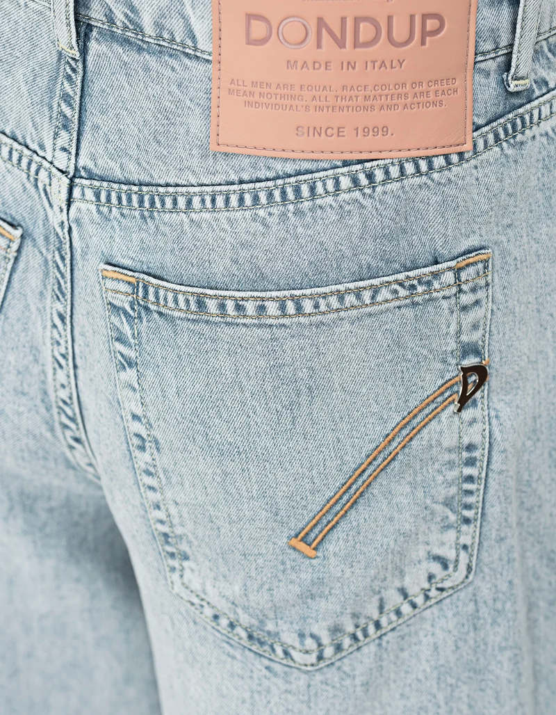 Washed-Out Wide-Leg Jeans