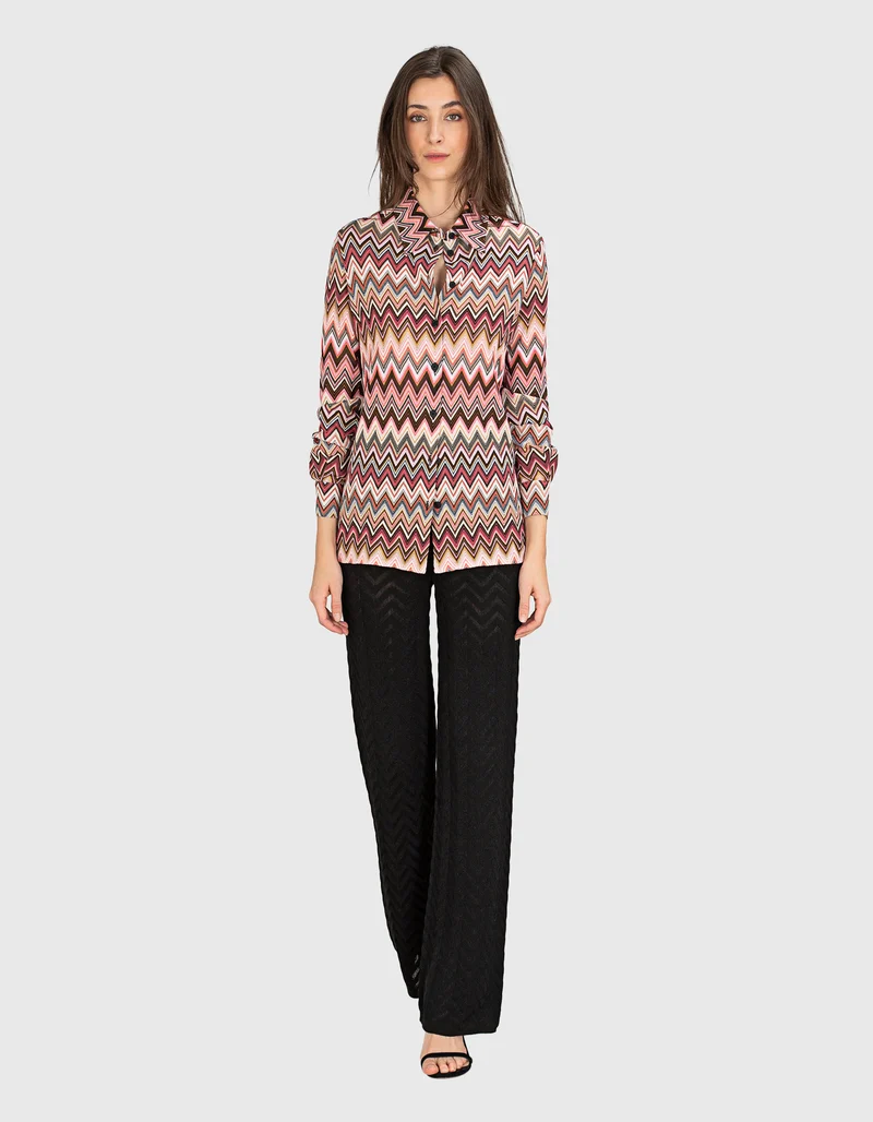 Wide-Leg Hose mit elastischem Bund