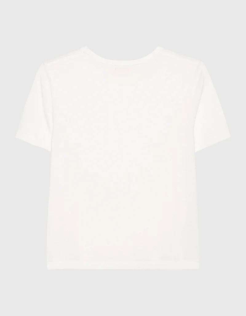Boxy-Cut Strick T-Shirt