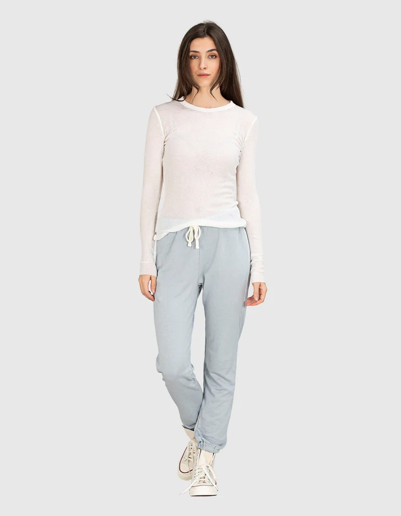 Baumwoll Longsleeve mit Kaschmir Anteil