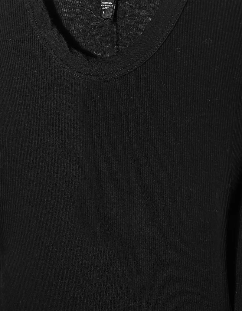 Baumwoll Longsleeve mit Kaschmir Anteil